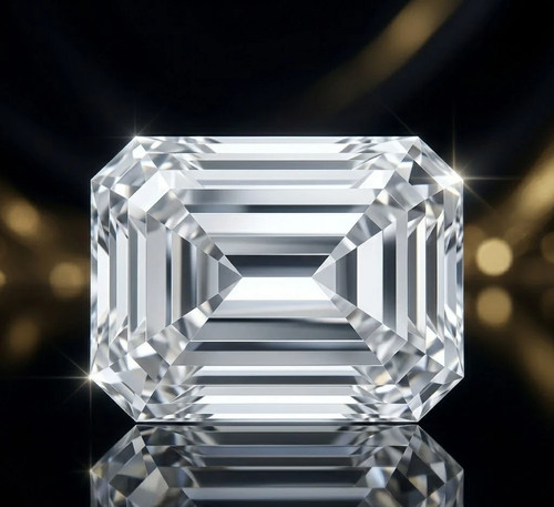 Natural emerald cut white - emerald,